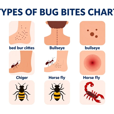 Types of Bug Bites Chart Explained: Pictures, Symptoms, and Treatment Guide