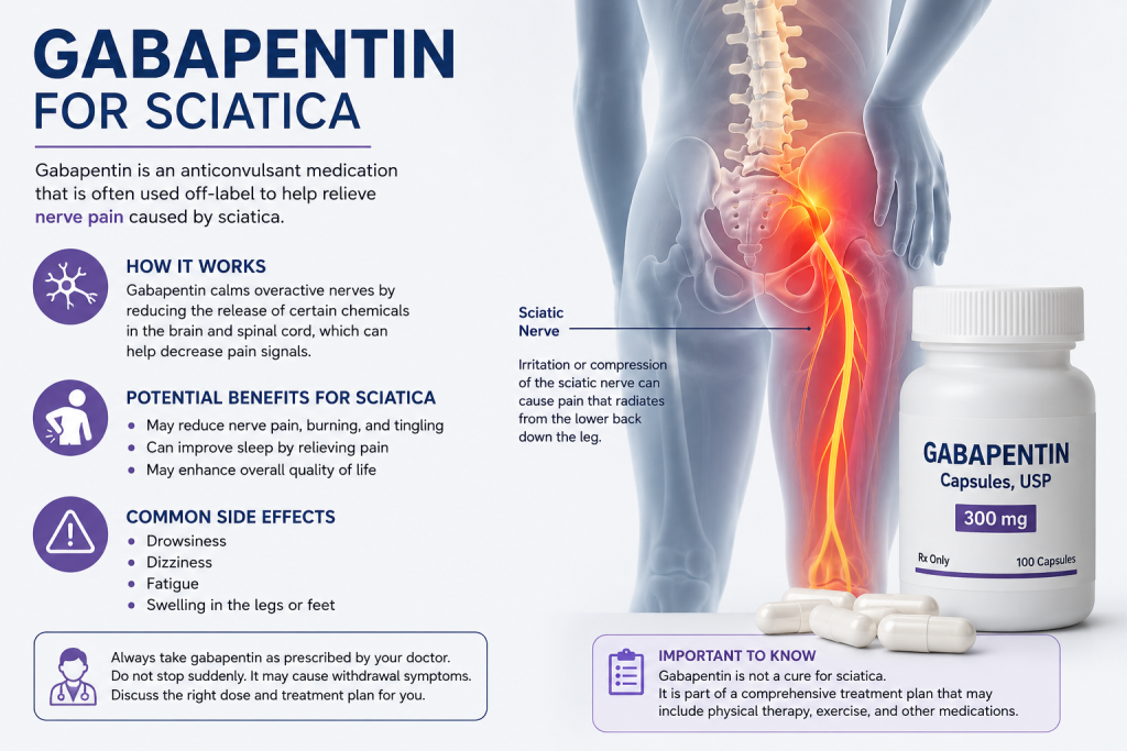 Gabapentin for Sciatica: Does It Work? Benefits, Dosage, and Side Effects (2026 Guide)