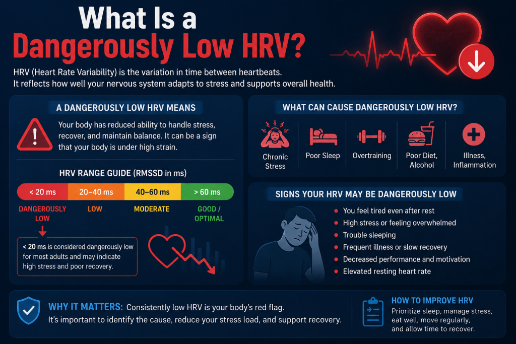 What Is a Dangerously Low HRV? Warning Signs, Causes, and What It Means for Your Health